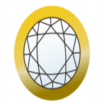 オーバルカットふくりん留め