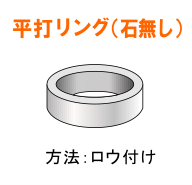 石が留まっていない平打ちリング