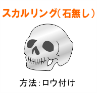 石が留まっていないスカルリング